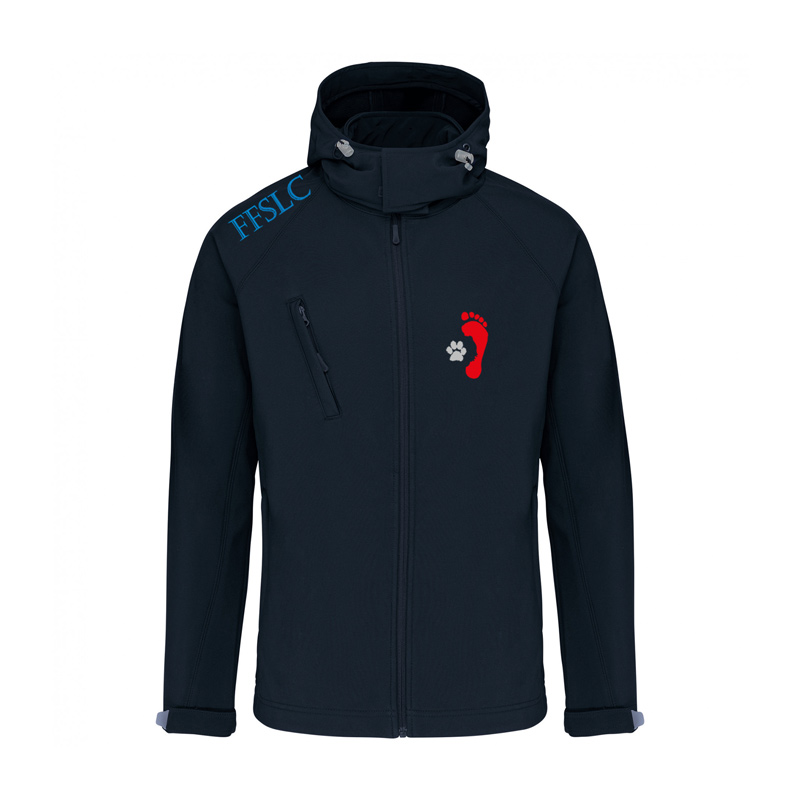 Softshell homme capuche amovible FFSLC brodé